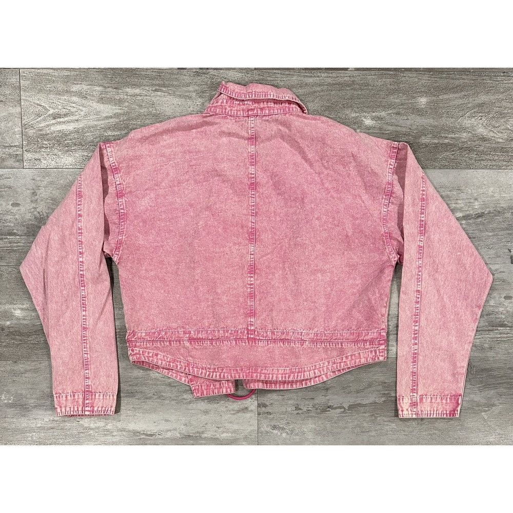 Fashion Nova Womens Crystal Short Jacket Pink Size Small Snap Button Brand New - Picture 5 of 8